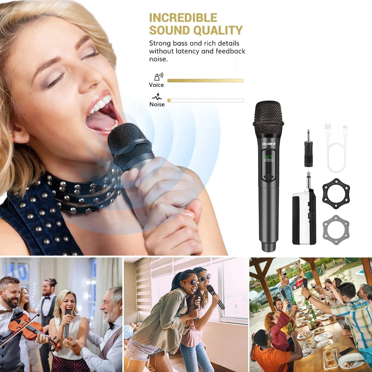 K60 Dual Wireless Handheld Vocal Microphone