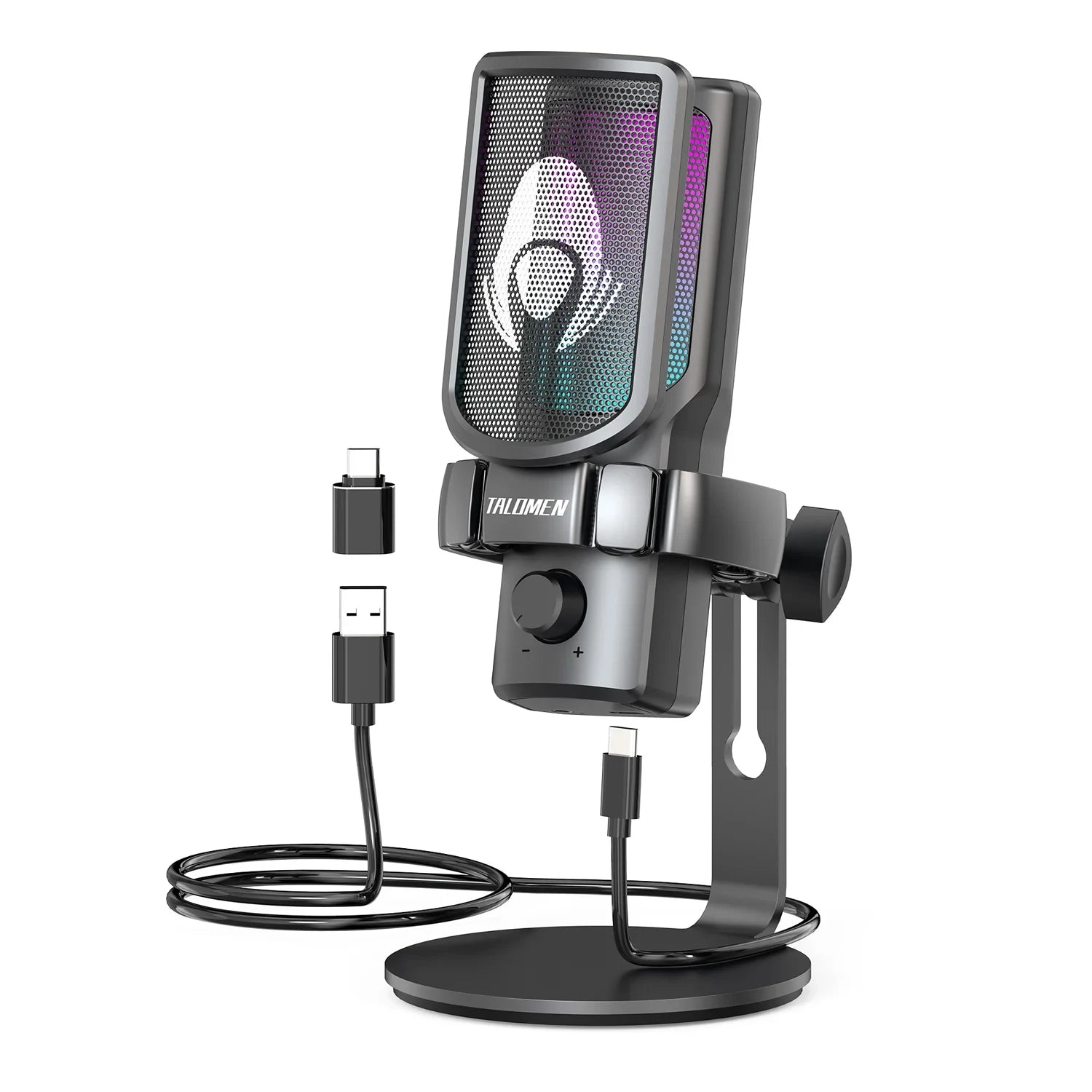 Talomen EYAS | Micrófono USB para PC, Podcast, Streaming, Grabación, Chat, PS4, PS5